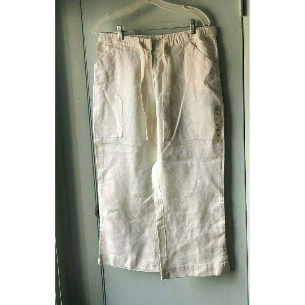 Linen Ankle Pants Crops Cuffy's Cape cod size 10